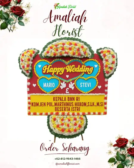 Papan Bunga Pernikahan Potronayan